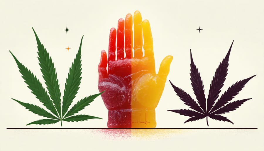 Visual depiction of CBD gummies included in a faith-based holistic lifestyle